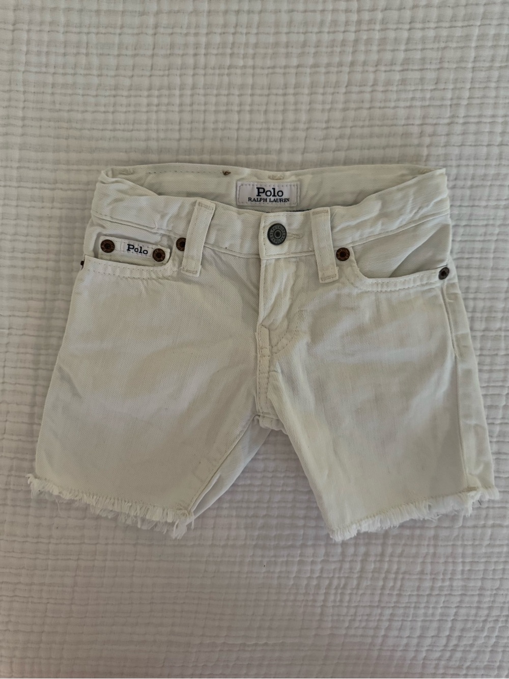 Polo by Ralph Lauren Toddler Boy White Denim Shorts